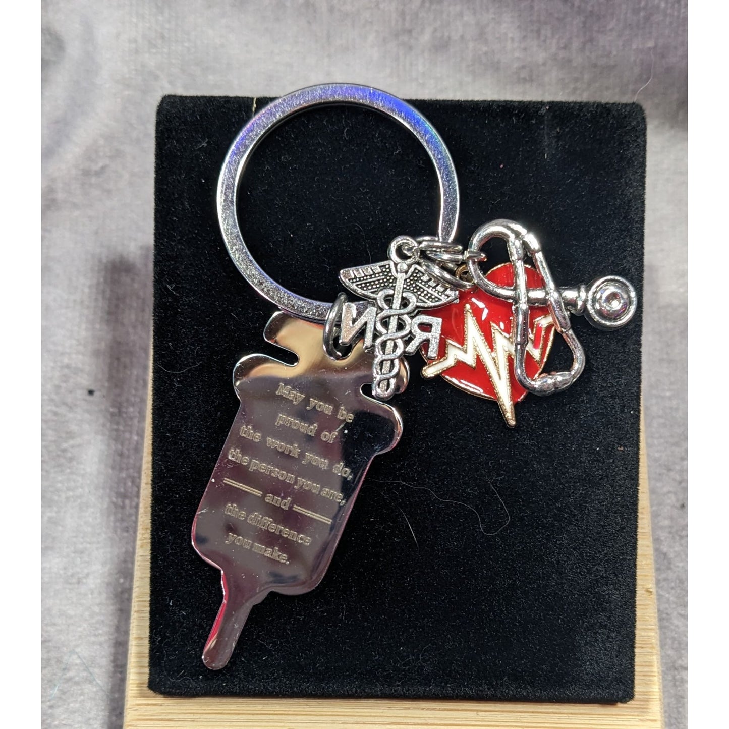 RN Nursing Motivational Multi Charm Keychain