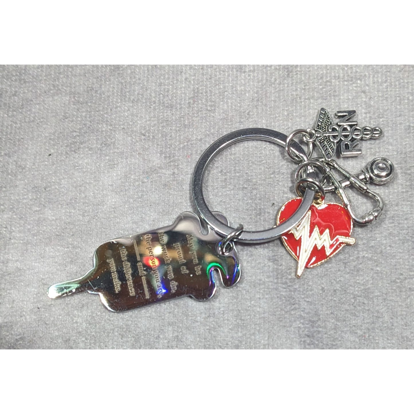 RN Nursing Motivational Multi Charm Keychain