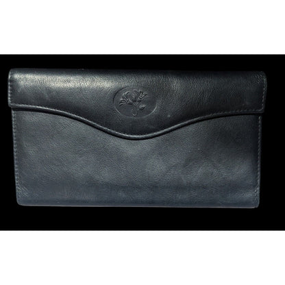 Vintage Buxton Leather Black Wallet With Attached Coin Pouch