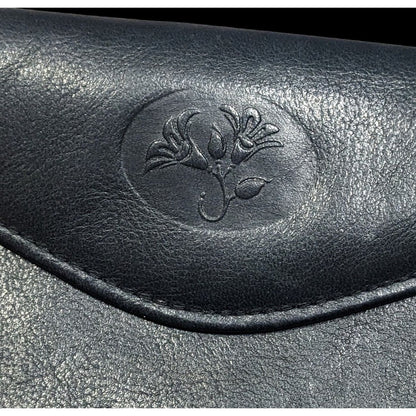 Vintage Buxton Leather Black Wallet With Attached Coin Pouch