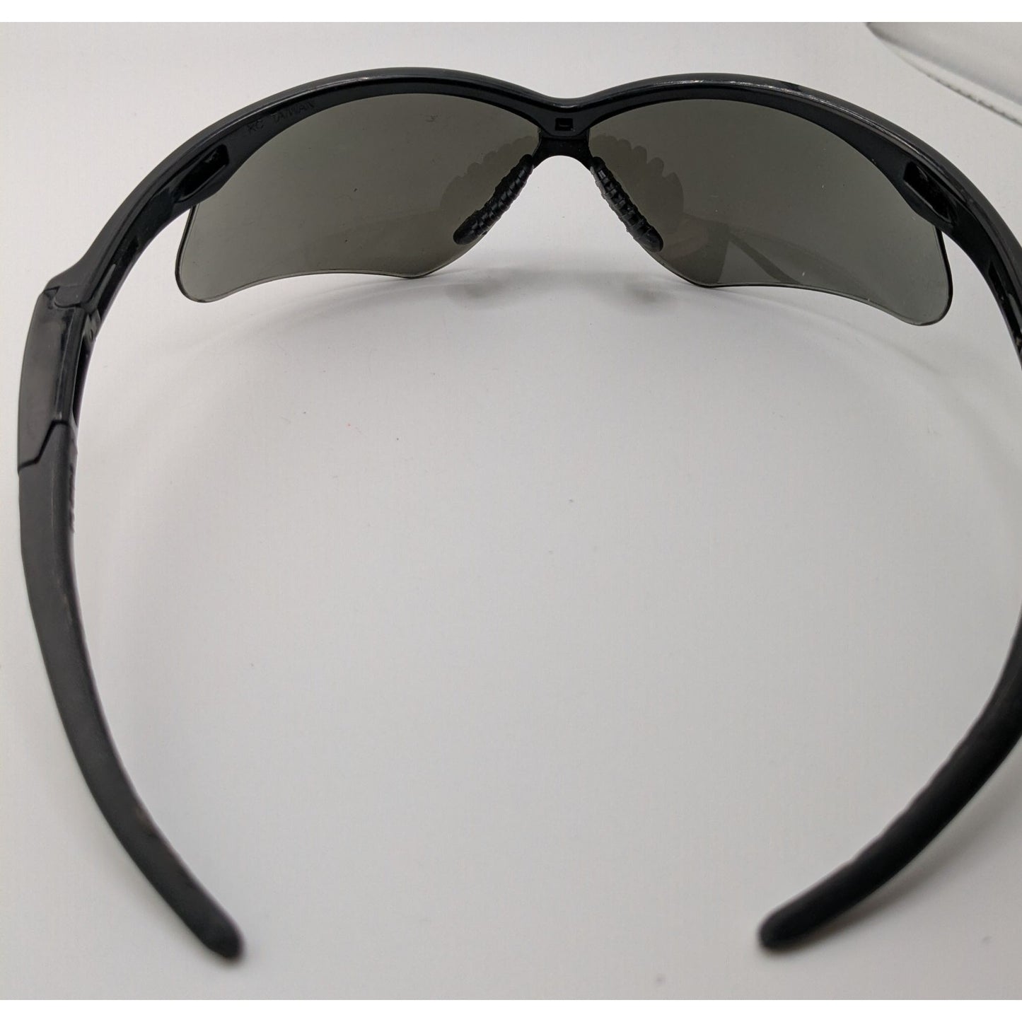 Nemesis Safety Sunglasses Black Wraparound Style With Gray Lenses 86mm Scratch Resistant ANSI Z87+