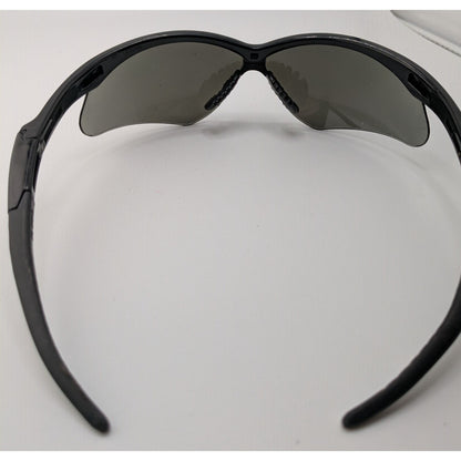 Nemesis Safety Sunglasses Black Wraparound Style With Gray Lenses 86mm Scratch Resistant ANSI Z87+
