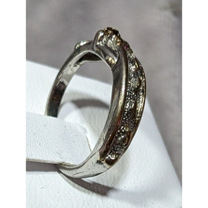 Religious Footprint And Cross Christian Silver Tone Ring