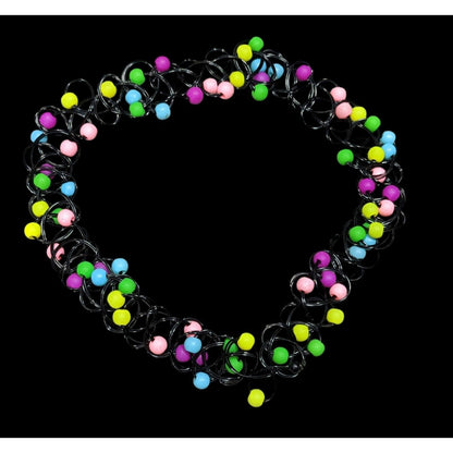 90s Style Rainbow Beaded Tattoo Choker Necklace