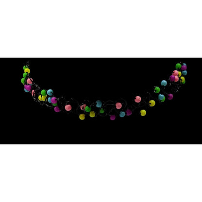 90s Style Rainbow Beaded Tattoo Choker Necklace
