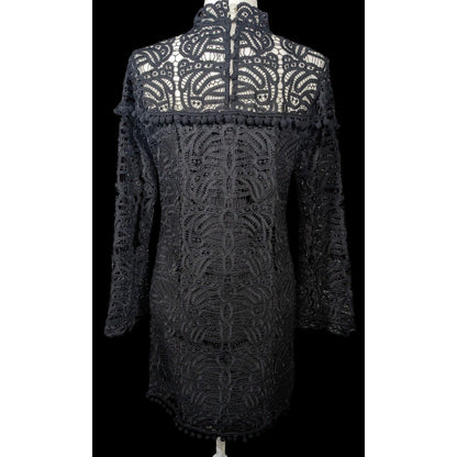 Tularosa Gothic Matilda Lace Mock Neck Shift Dress Size Small