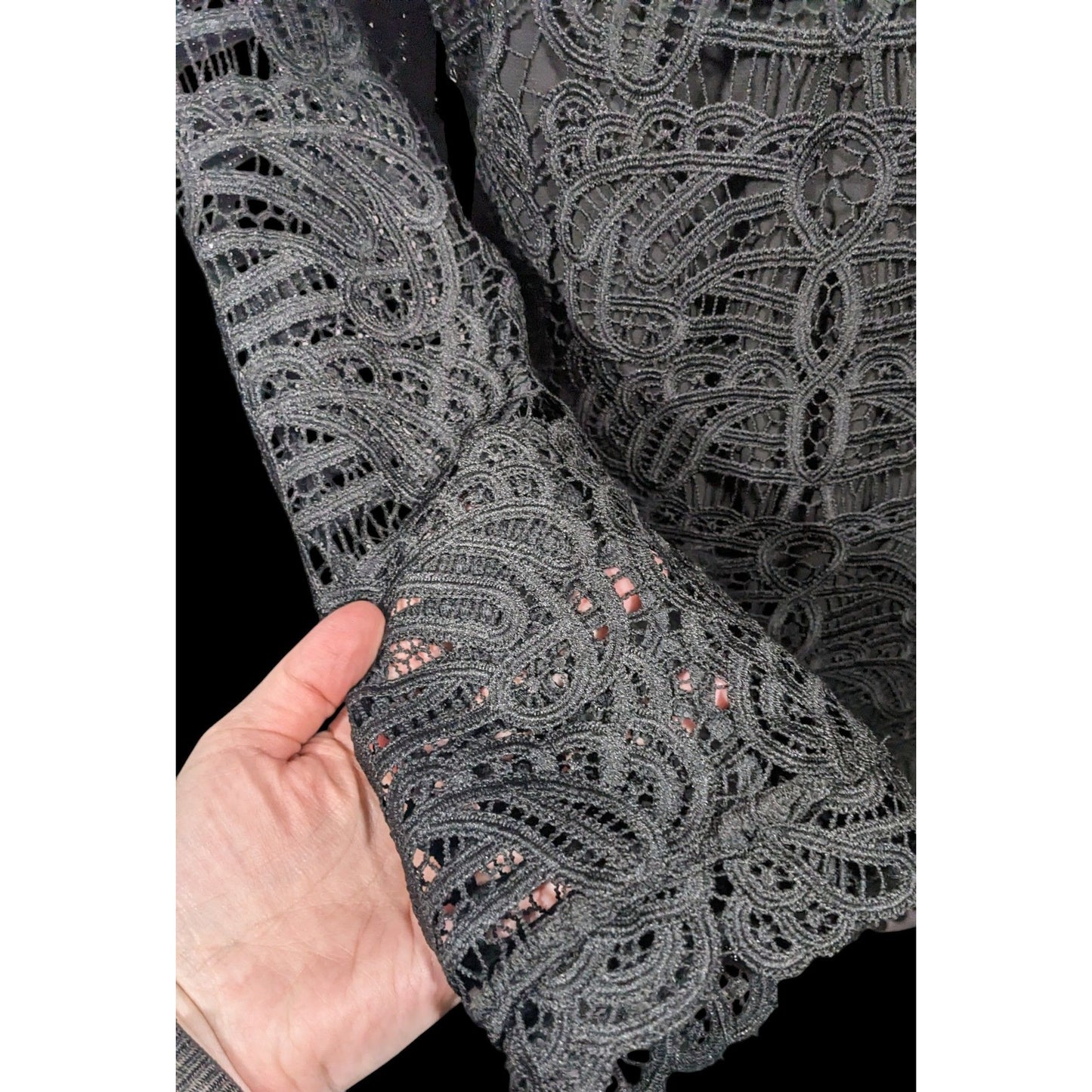 Tularosa Gothic Matilda Lace Mock Neck Shift Dress Size Small