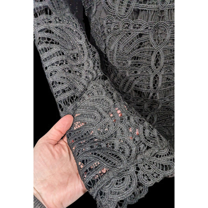 Tularosa Gothic Matilda Lace Mock Neck Shift Dress Size Small
