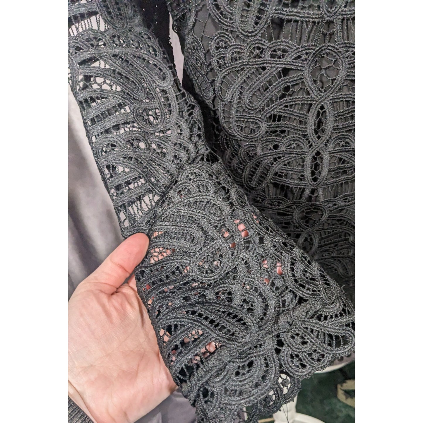 Tularosa Gothic Matilda Lace Mock Neck Shift Dress Size Small