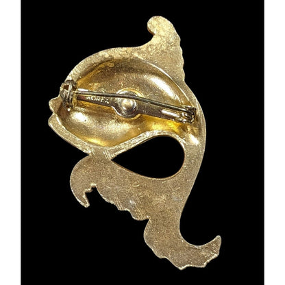 Vintage Korean Hand Painted Goldfish Brooch