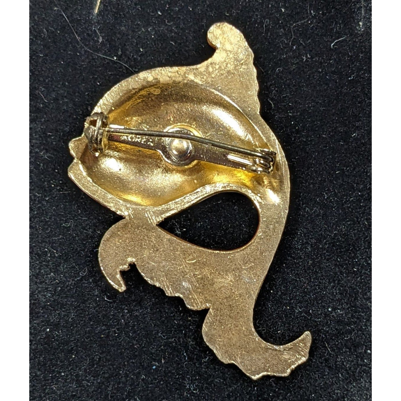 Vintage Korean Hand Painted Goldfish Brooch