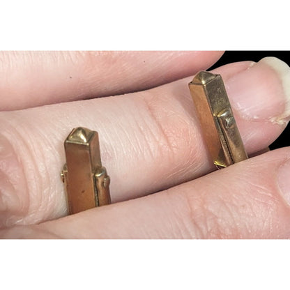 Vintage Swank Stylized K Shaped Gold Tone Cufflinks