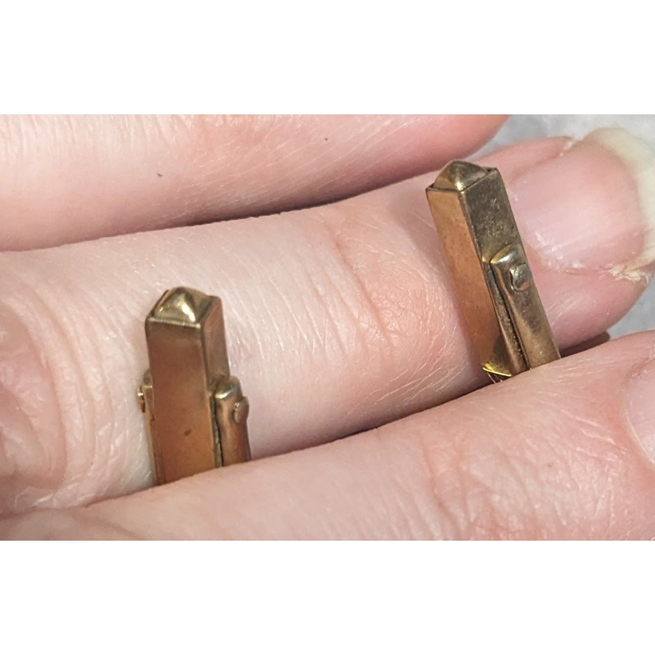 Vintage Swank Stylized K Shaped Gold Tone Cufflinks