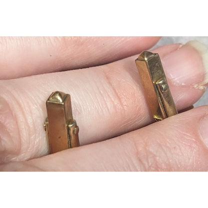 Vintage Swank Stylized K Shaped Gold Tone Cufflinks