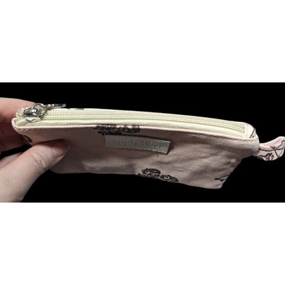 Apple & Bee Pink Canvas Mini Bag With Floral And Bird Print