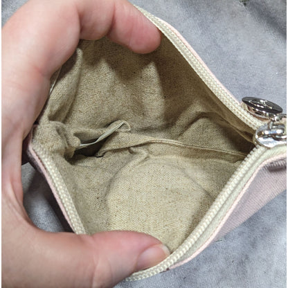 Apple & Bee Pink Canvas Mini Bag With Floral And Bird Print