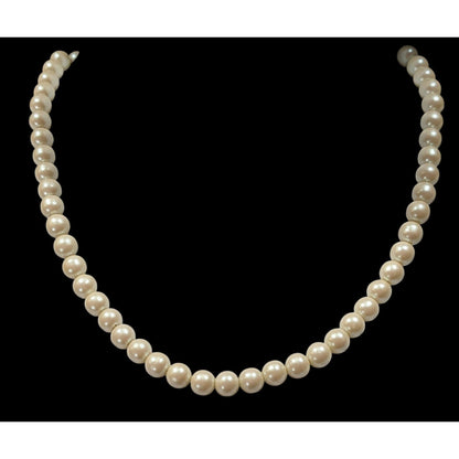 Vintage Shimmery Faux Pearl Beaded Necklace