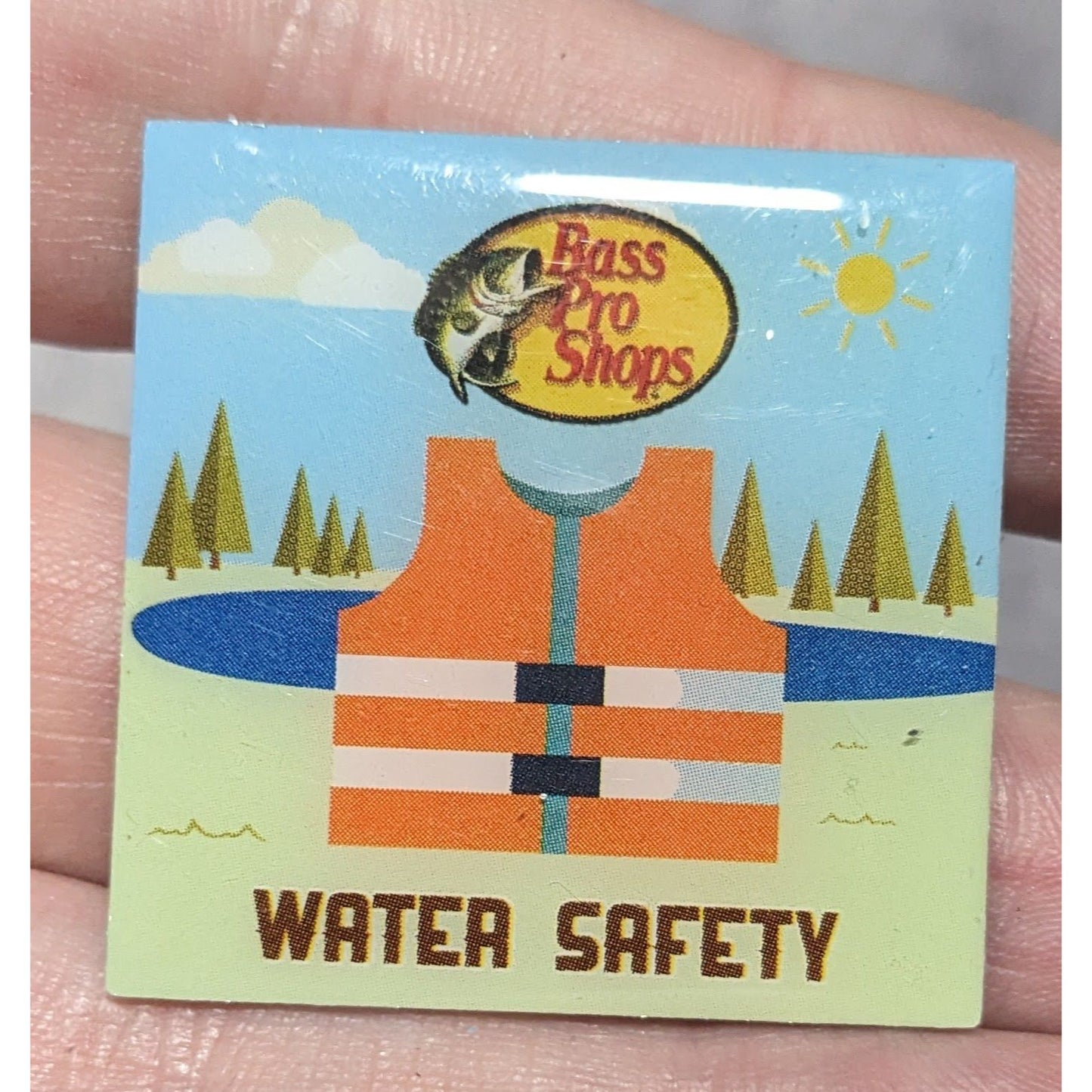 Outdoorsy Gorpcore Bass Pro Shops Water Safety Lapel Pin