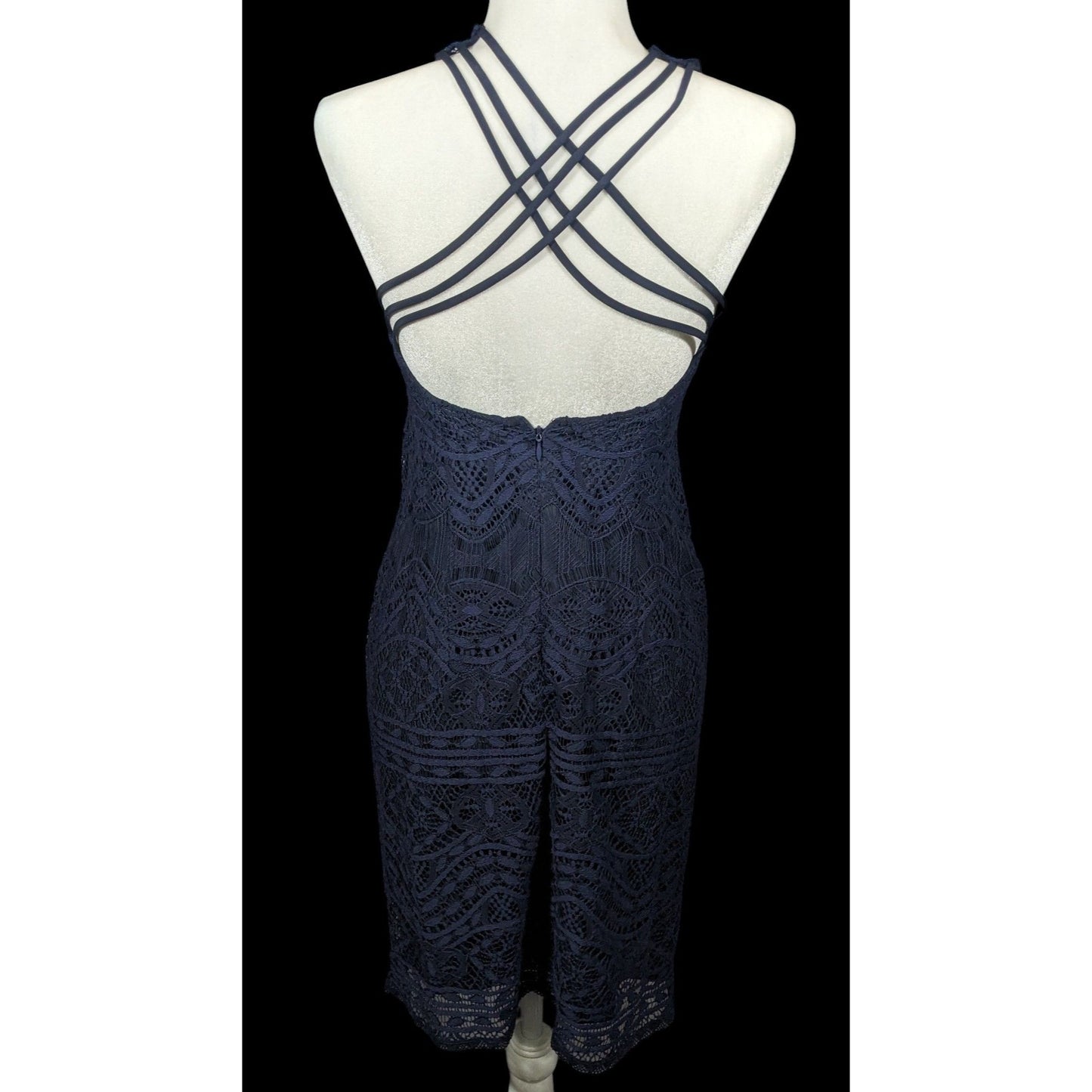 Nanette Lepore Navy Blue Lace Mini Dress Size 4