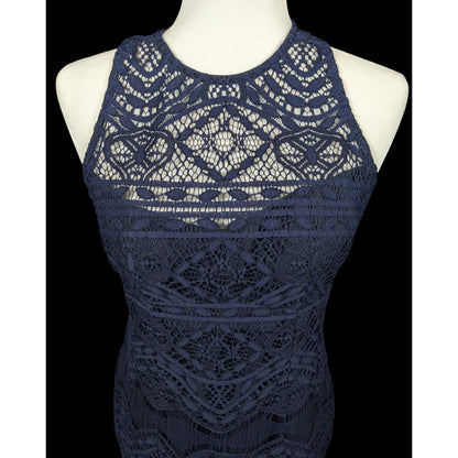 Nanette Lepore Navy Blue Lace Mini Dress Size 4