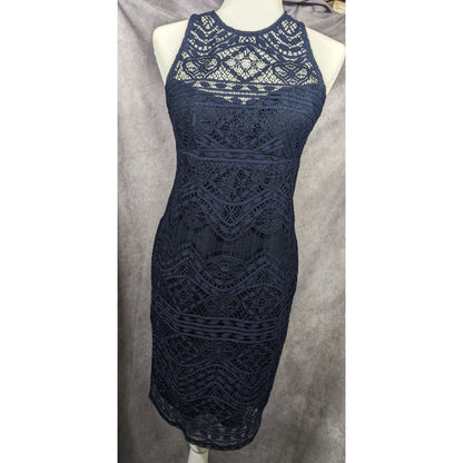 Nanette Lepore Navy Blue Lace Mini Dress Size 4