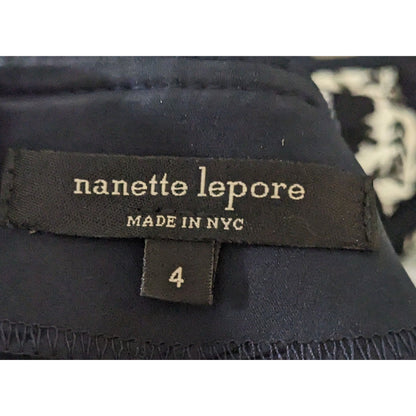 Nanette Lepore Navy Blue Lace Mini Dress Size 4