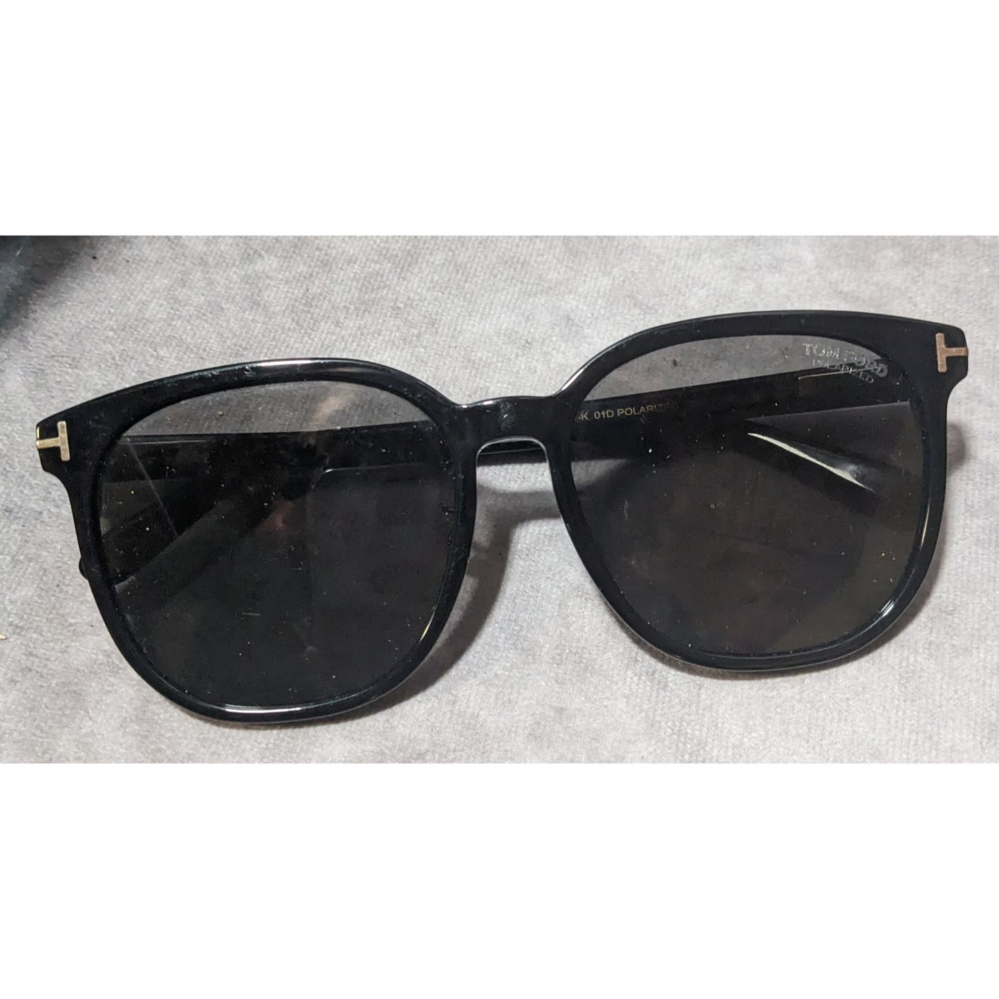 Tom Ford Black And Gold Polarized Sunglasses