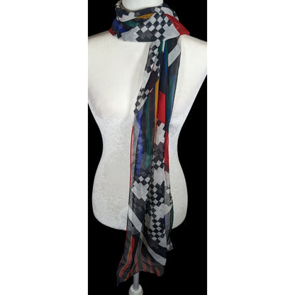 Vintage The Limited Rainbow Geometric Lightweight Scarf