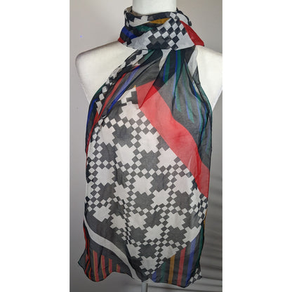 Vintage The Limited Rainbow Geometric Lightweight Scarf