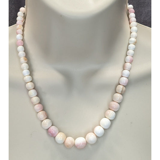 Vintage Whimsical Angel Skin Coral Beaded Necklace