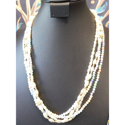 Pastel Coquette Pearl And Lucite Beaded Layered Necklace