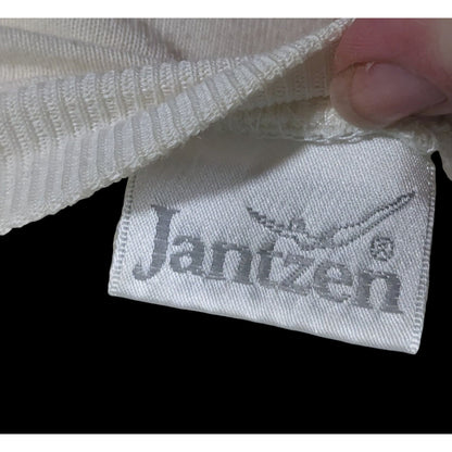 Vintage Preppy Pastel Crest Embroidered Top by Jantzen