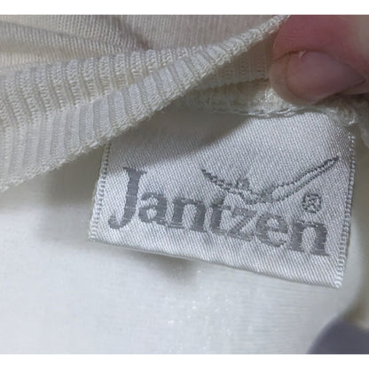 Vintage Preppy Pastel Crest Embroidered Top by Jantzen