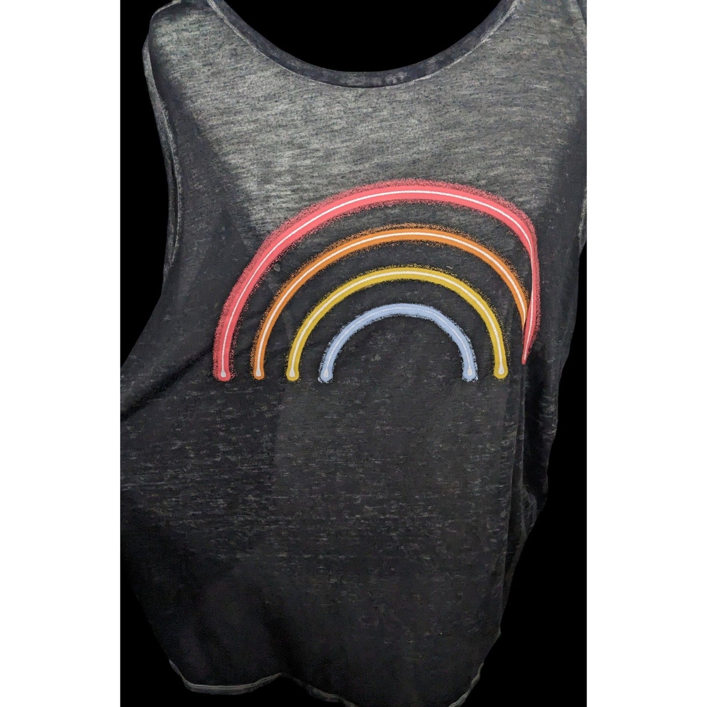 Summery Casual Pride Semi-Sheer Rainbow Tank by Arizona Jeans Co