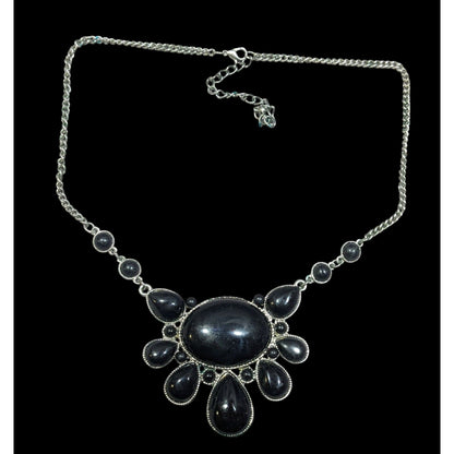 Elegant Gothic Bubbly Cabochon Statement Necklace