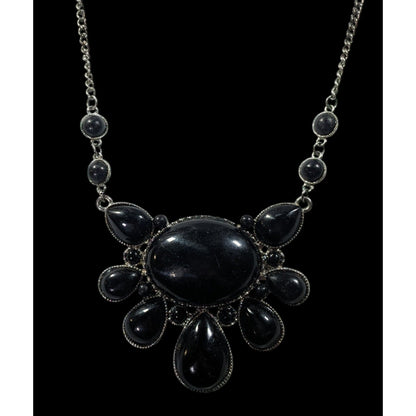 Elegant Gothic Bubbly Cabochon Statement Necklace