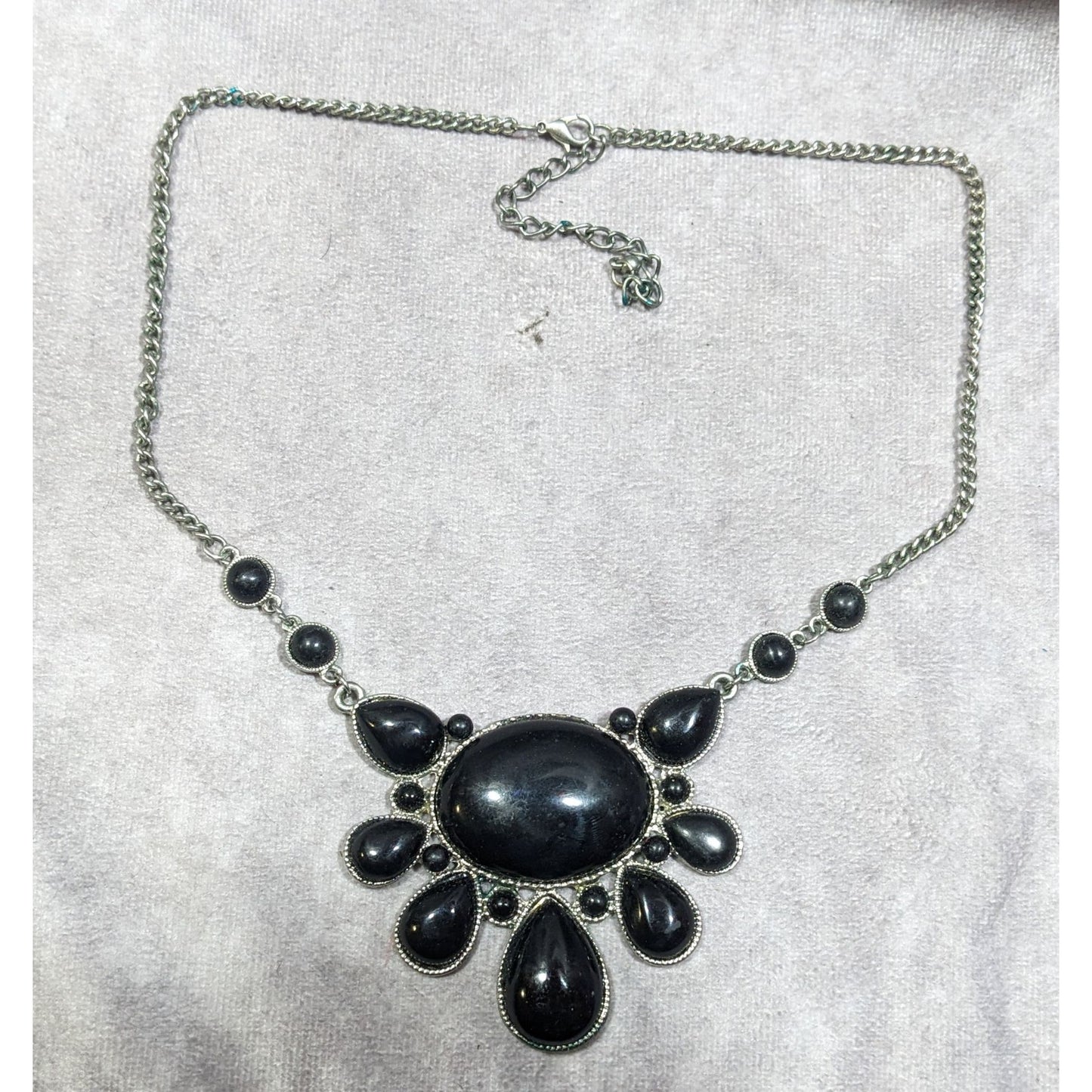 Elegant Gothic Bubbly Cabochon Statement Necklace