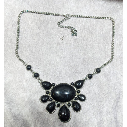 Elegant Gothic Bubbly Cabochon Statement Necklace