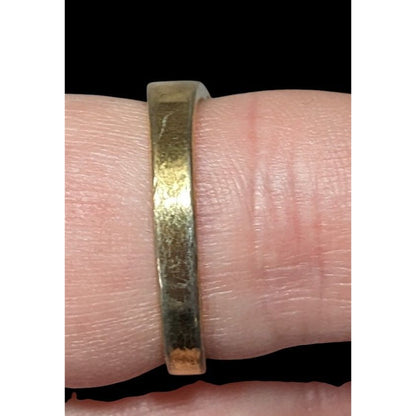 Vintage Glam Art Deco Style Gemmed Gold Plated Ring