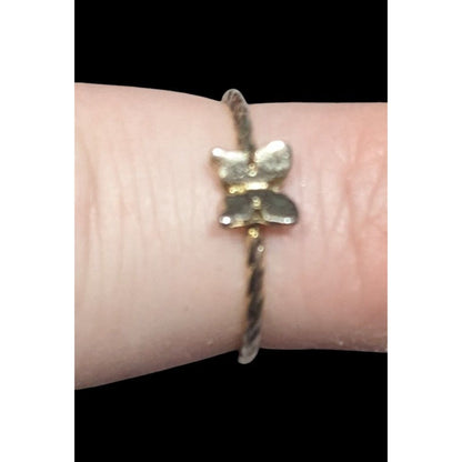 Minimalist Fairycore Butterfly Charm Gold Tone Ring Size 5