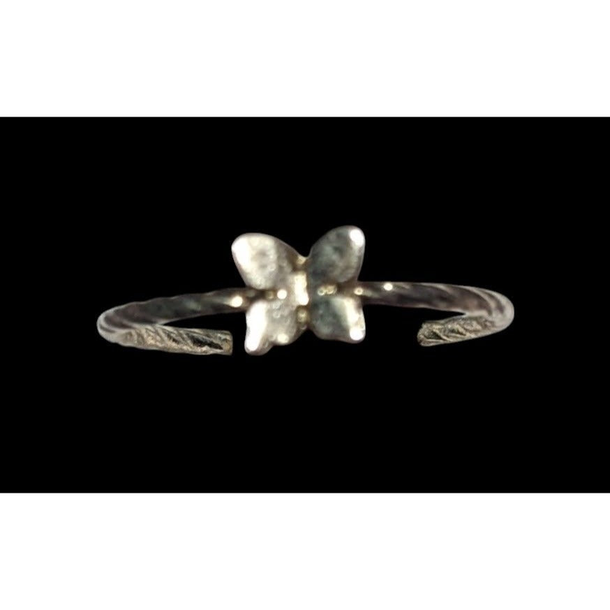 Minimalist Fairycore Butterfly Charm Gold Tone Ring Size 5