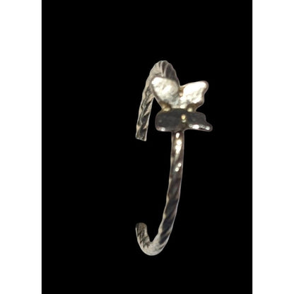 Minimalist Fairycore Butterfly Charm Gold Tone Ring Size 5