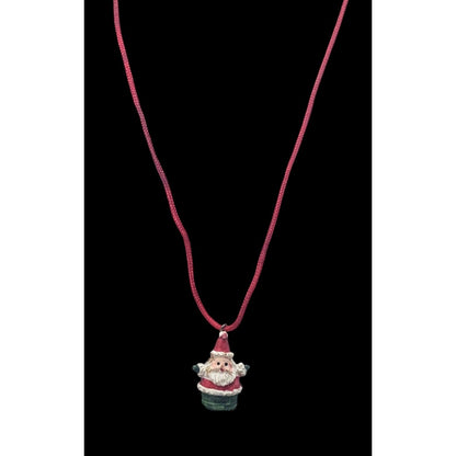 Dainty Christmas Themed Santa Pendant Necklace