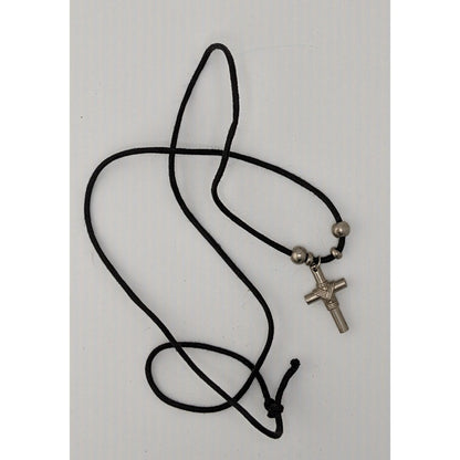 Casual Religious Silver Tone Cross Necklace