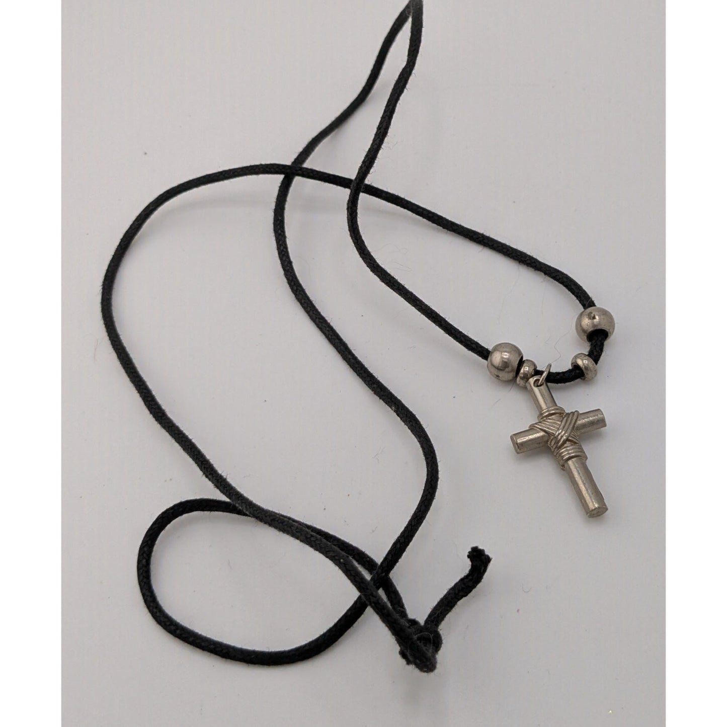 Casual Religious Silver Tone Cross Necklace