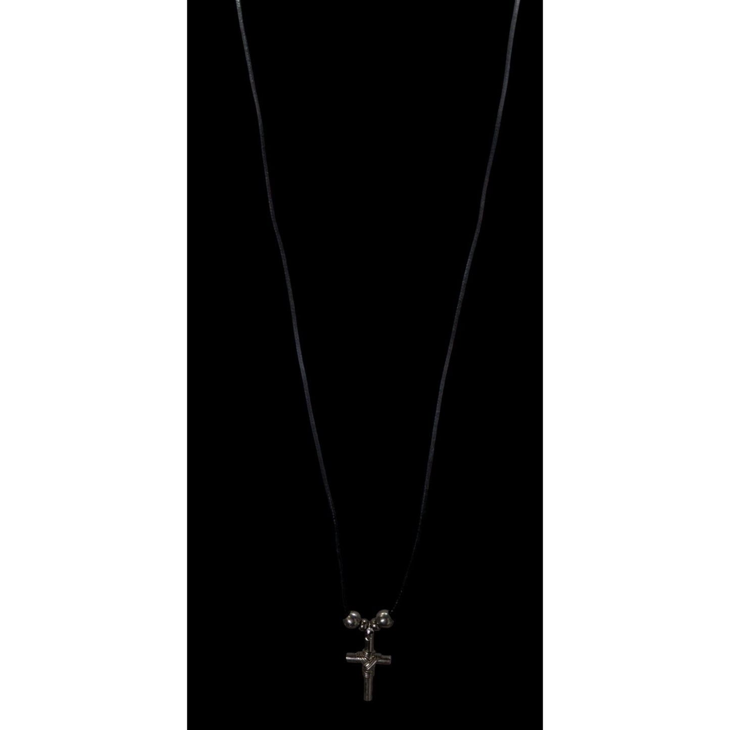 Casual Religious Silver Tone Cross Necklace