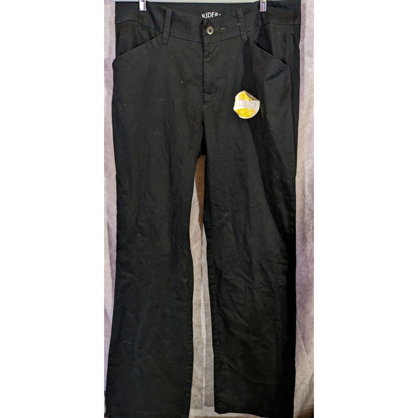Riders By Lee Curvy Fit Midrise Trouser Pants Black Size 14L