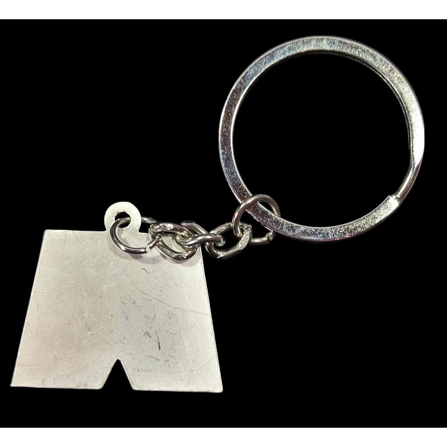 Quirky Novelty Silver Tone Shorts Shaped Keychain