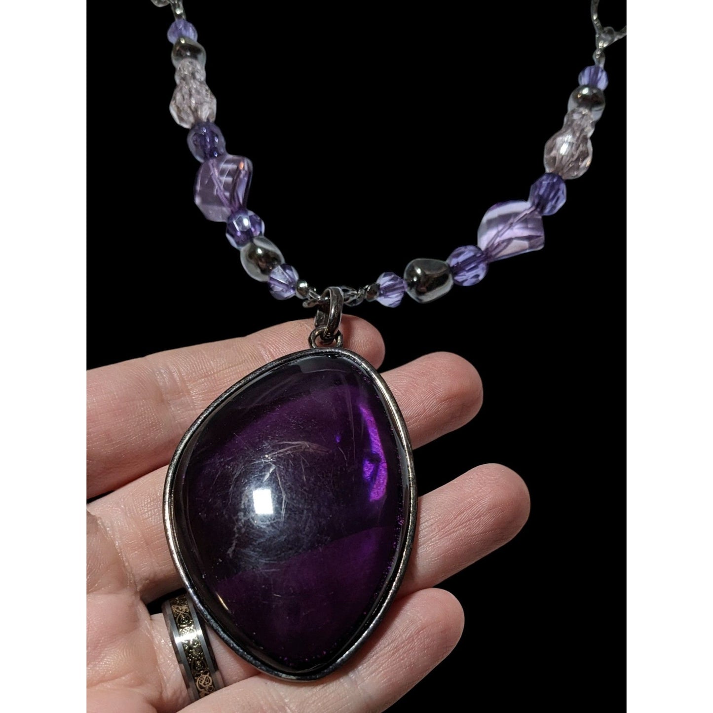 Gothic Purple Chico's Elegant Pendant Necklace