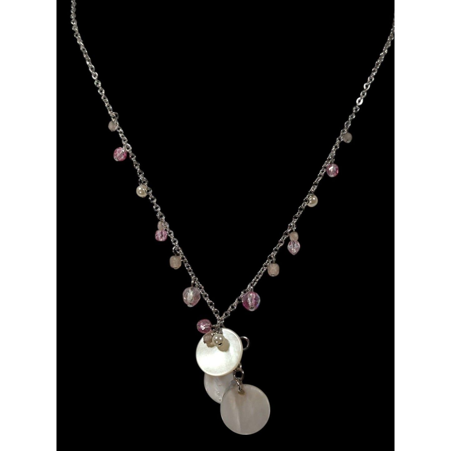 Cookie Lee Coquette Beaded Shell Necklace